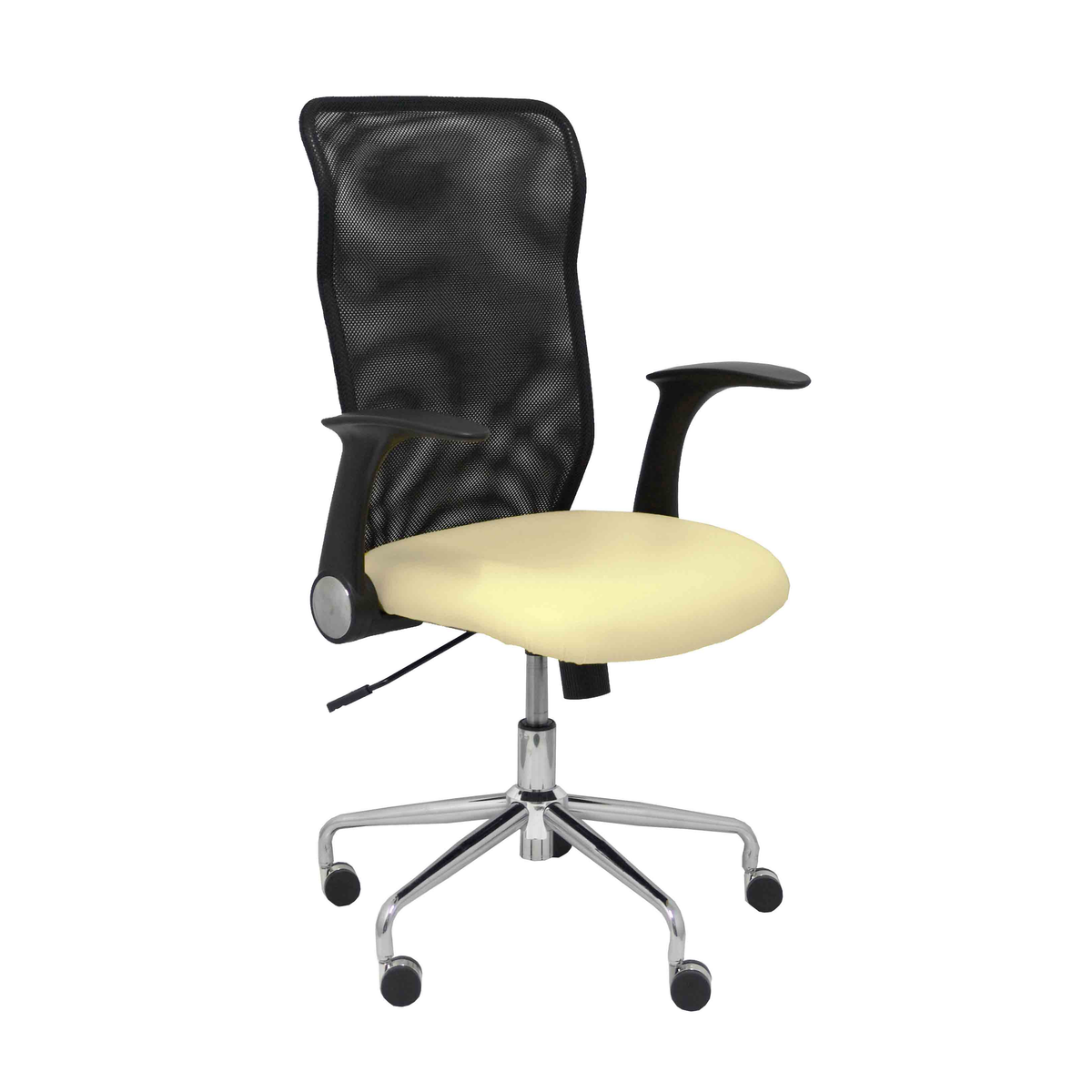 Silla de oficina Piqueras y Crespo Minaya Similpiel + Malla - Ref. fabricante 4031SP100 - Crema