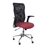 Silla de oficina Piqueras y Crespo Minaya Similpiel + Malla - Ref. fabricante 4031SP100 - Granate