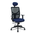 Silla de oficina Piqueras y Crespo Motilla Malla + Bali - Sincro con traslack · Brazos 1D · - Azul Marino