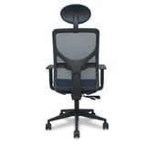 Silla de oficina Piqueras y Crespo Motilla Malla + Bali - Sincro con traslack · Brazos 1D · - Azul Marino