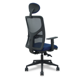 Silla de oficina Piqueras y Crespo Motilla Malla + Bali - Sincro con traslack · Brazos 1D · - Azul Marino