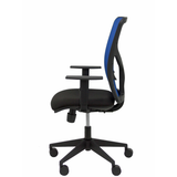 Silla de oficina Piqueras y Crespo Motilla Malla + Bali - Ref. fabricante 21SM229B229B10 - Azul / Negro