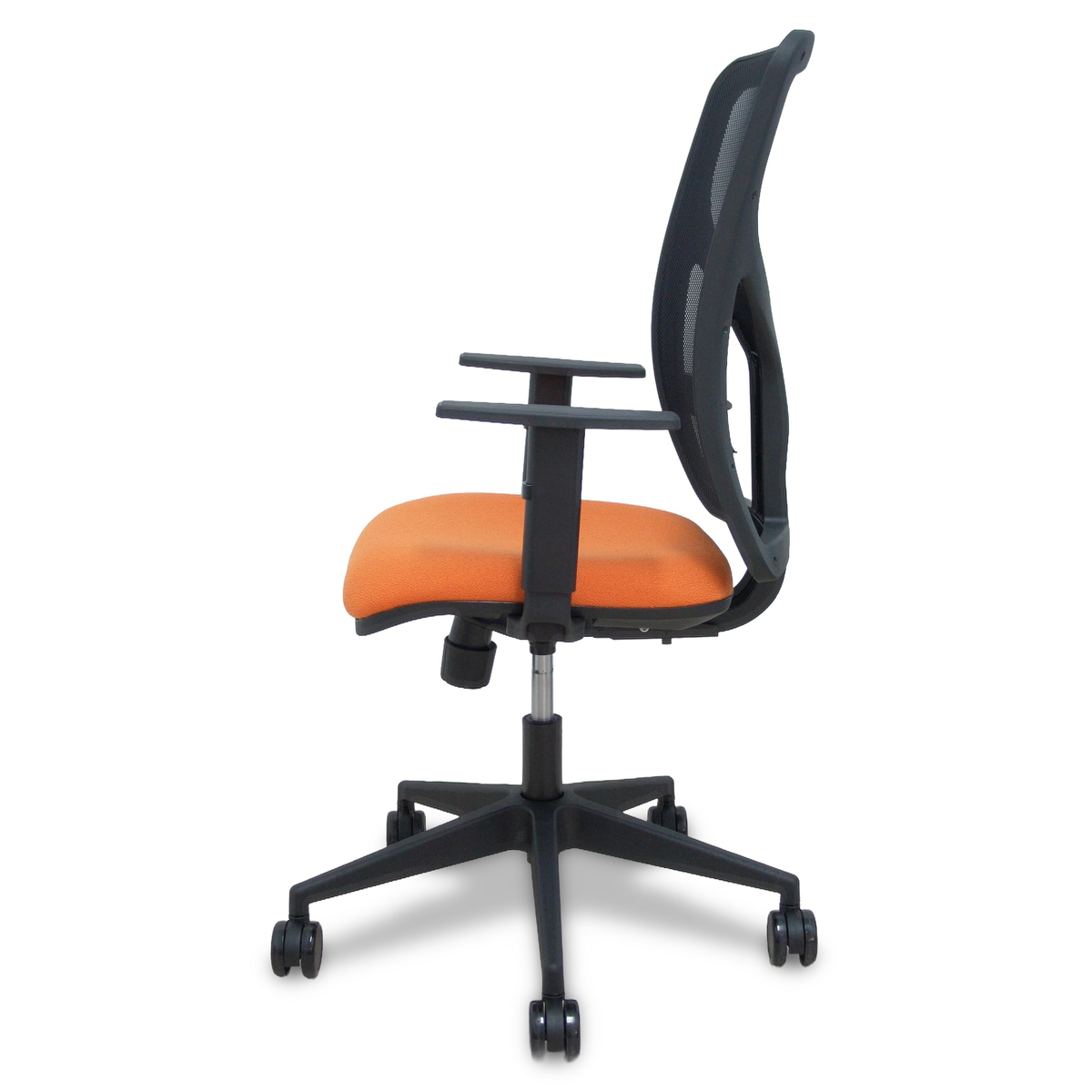 Silla de oficina Piqueras y Crespo Motilla Malla + Bali - Brazos regulables · Ruedas 65 mm - Naranja