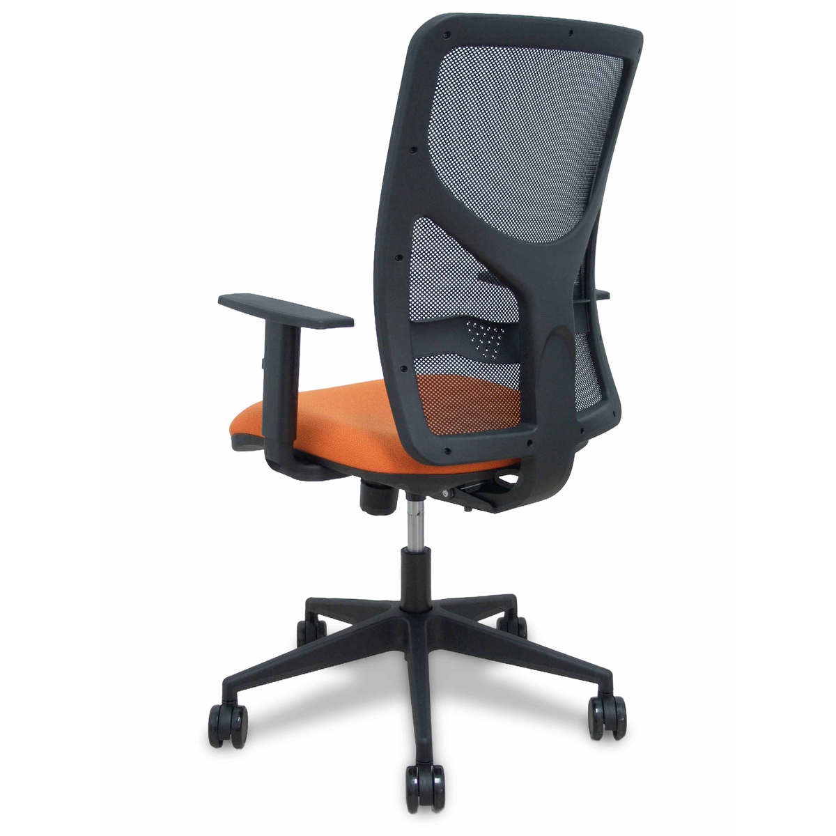 Silla de oficina Piqueras y Crespo Motilla Malla + Bali - Brazos regulables · Ruedas 65 mm - Naranja