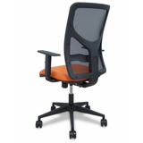 Silla de oficina Piqueras y Crespo Motilla Malla + Bali - Brazos regulables · Ruedas 65 mm - Naranja