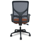 Silla de oficina Piqueras y Crespo Motilla Malla + Bali - Brazos regulables · Ruedas 65 mm - Naranja