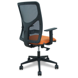 Silla de oficina Piqueras y Crespo Motilla Malla + Bali - Brazos regulables · Ruedas 65 mm - Naranja