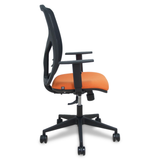 Silla de oficina Piqueras y Crespo Motilla Malla + Bali - Brazos regulables · Ruedas 65 mm - Naranja
