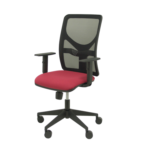 Silla de oficina Piqueras y Crespo Motilla Malla + Bali - Brazos - Ref. fabricante 21SBALI229B10 - Granate