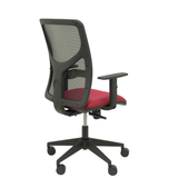 Silla de oficina Piqueras y Crespo Motilla Malla + Bali - Brazos - Ref. fabricante 21SBALI229B10 - Granate