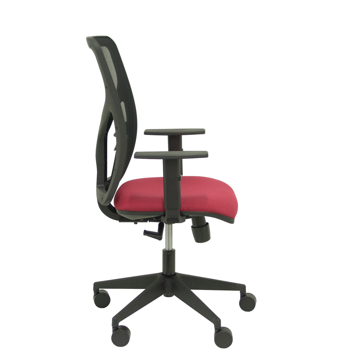 Silla de oficina Piqueras y Crespo Motilla Malla + Bali - Brazos - Ref. fabricante 21SBALI229B10 - Granate