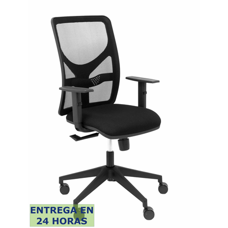 Silla de oficina Piqueras y Crespo Motilla Malla + Bali - Brazos - Ref. fabricante 21SBALI229B10 - Negro