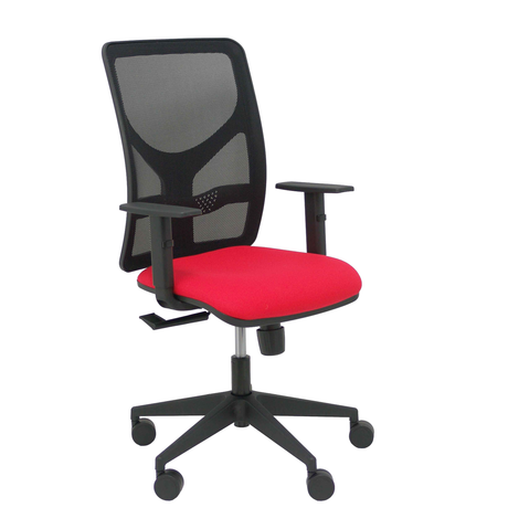 Silla de oficina Piqueras y Crespo Motilla Malla + Bali - Brazos - Ref. fabricante 21SBALI229B10 - Rojo