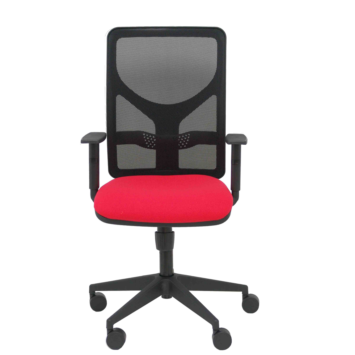 Silla de oficina Piqueras y Crespo Motilla Malla + Bali - Brazos - Ref. fabricante 21SBALI229B10 - Rojo