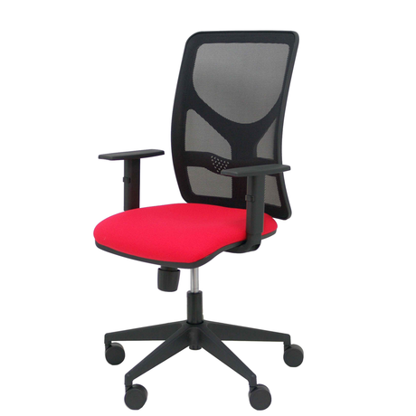 Silla de oficina Piqueras y Crespo Motilla Malla + Bali - Brazos - Ref. fabricante 21SBALI229B10 - Rojo
