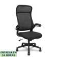 Silla de oficina Piqueras y Crespo Opti524 Malla + Tela - Negro