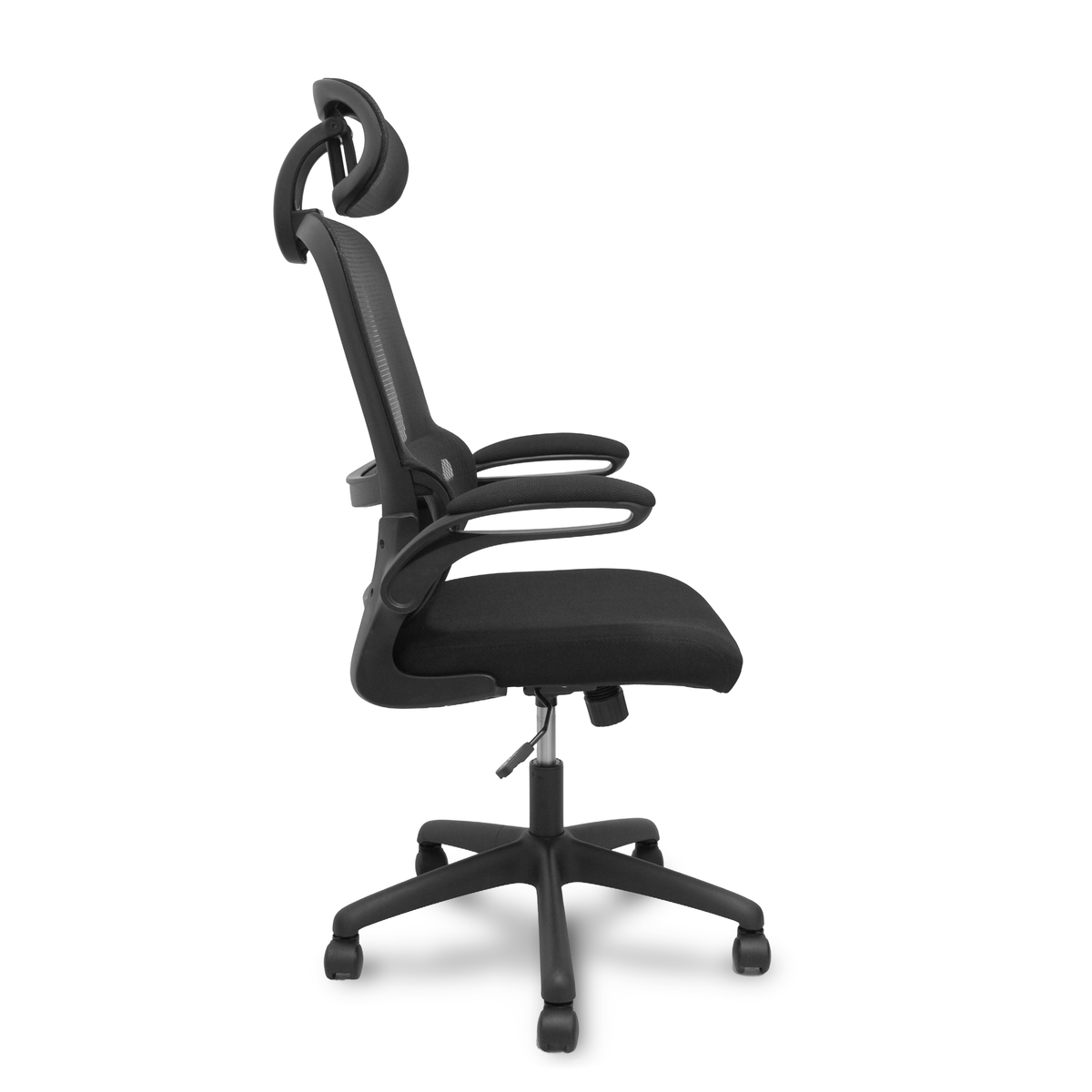 Silla de oficina Piqueras y Crespo Pro525 Malla + Tela - Cabecero - Negro