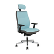 Silla de oficina Piqueras y Crespo So - Sincro · Brazos 4D · Cabecero · Soporte lumbar - Azul