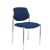 Silla de oficina Piqueras y Crespo Styl Bali - Chasis cromado - Ref. fabricante 27CRBALI100 - Azul Marino