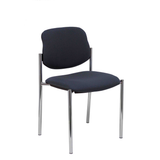 Silla de oficina Piqueras y Crespo Styl Bali - Chasis cromado - Ref. fabricante 27CRBALI100 - Gris Oscuro