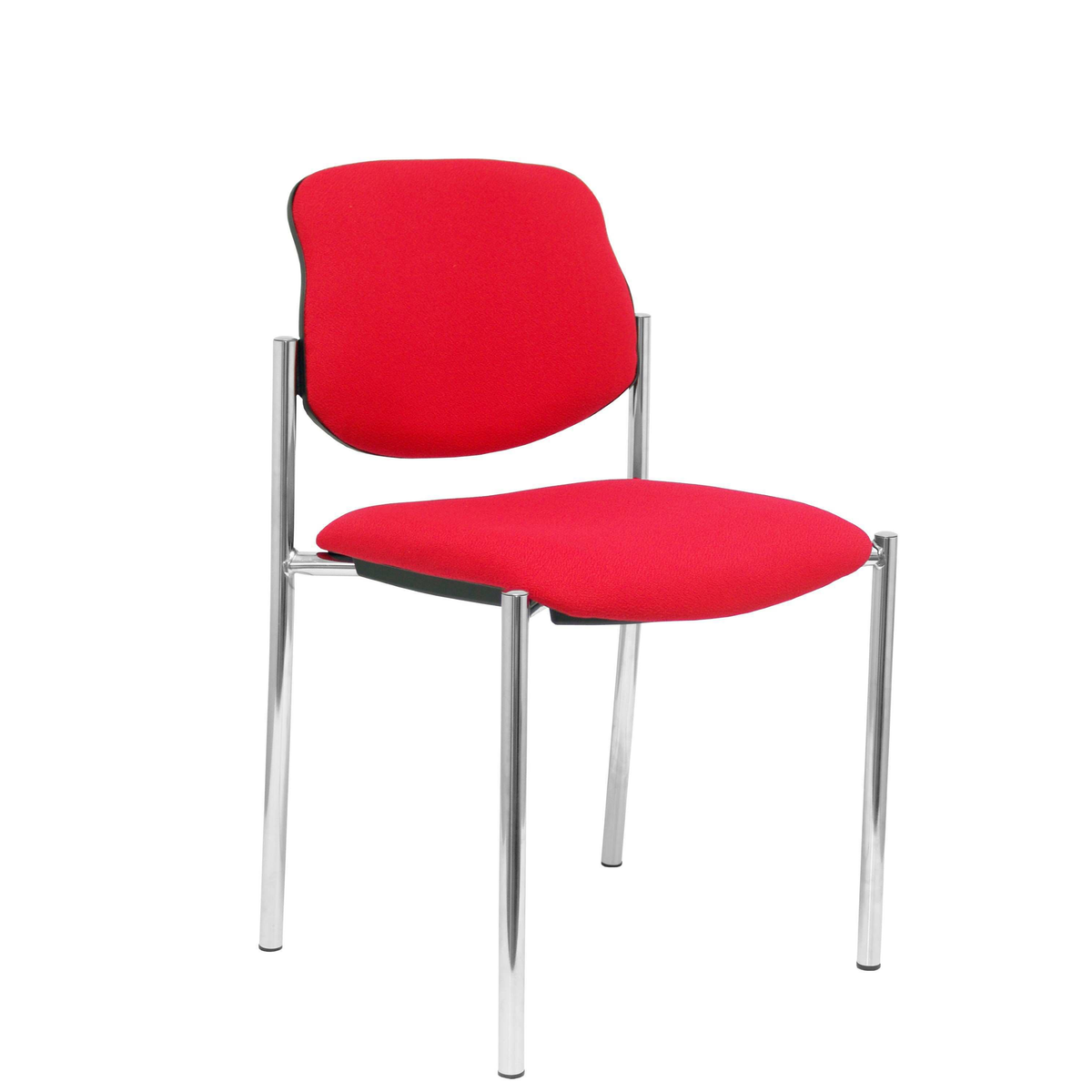 Silla de oficina Piqueras y Crespo Styl Bali - Chasis cromado - Ref. fabricante 27CRBALI100 - Rojo