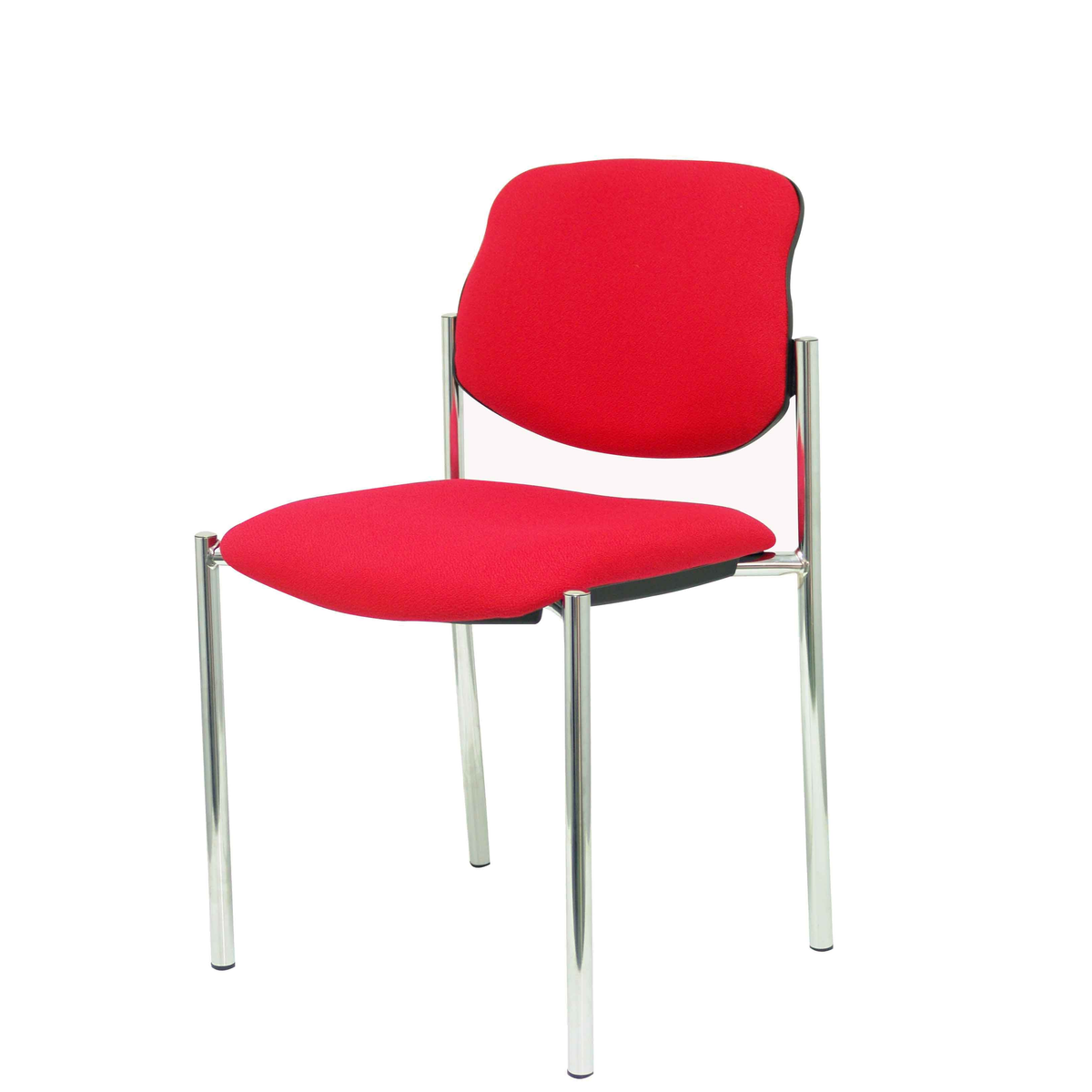 Silla de oficina Piqueras y Crespo Styl Bali - Chasis cromado - Ref. fabricante 27CRBALI100 - Rojo