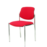 Silla de oficina Piqueras y Crespo Styl Bali - Chasis cromado - Ref. fabricante 27CRBALI100 - Rojo