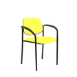 Silla de oficina Piqueras y Crespo Styl Similpiel - Brazos fijos · Chasis negro - Amarillo