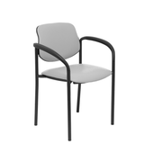 Silla de oficina Piqueras y Crespo Styl Similpiel - Brazos fijos · Chasis negro - Gris