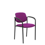 Silla de oficina Piqueras y Crespo Styl Similpiel - Brazos fijos · Chasis negro - Morado
