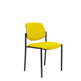 Silla de oficina Piqueras y Crespo Styl Similpiel - Chasis negro - Amarillo