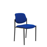 Silla de oficina Piqueras y Crespo Styl Similpiel - Chasis negro - Azul