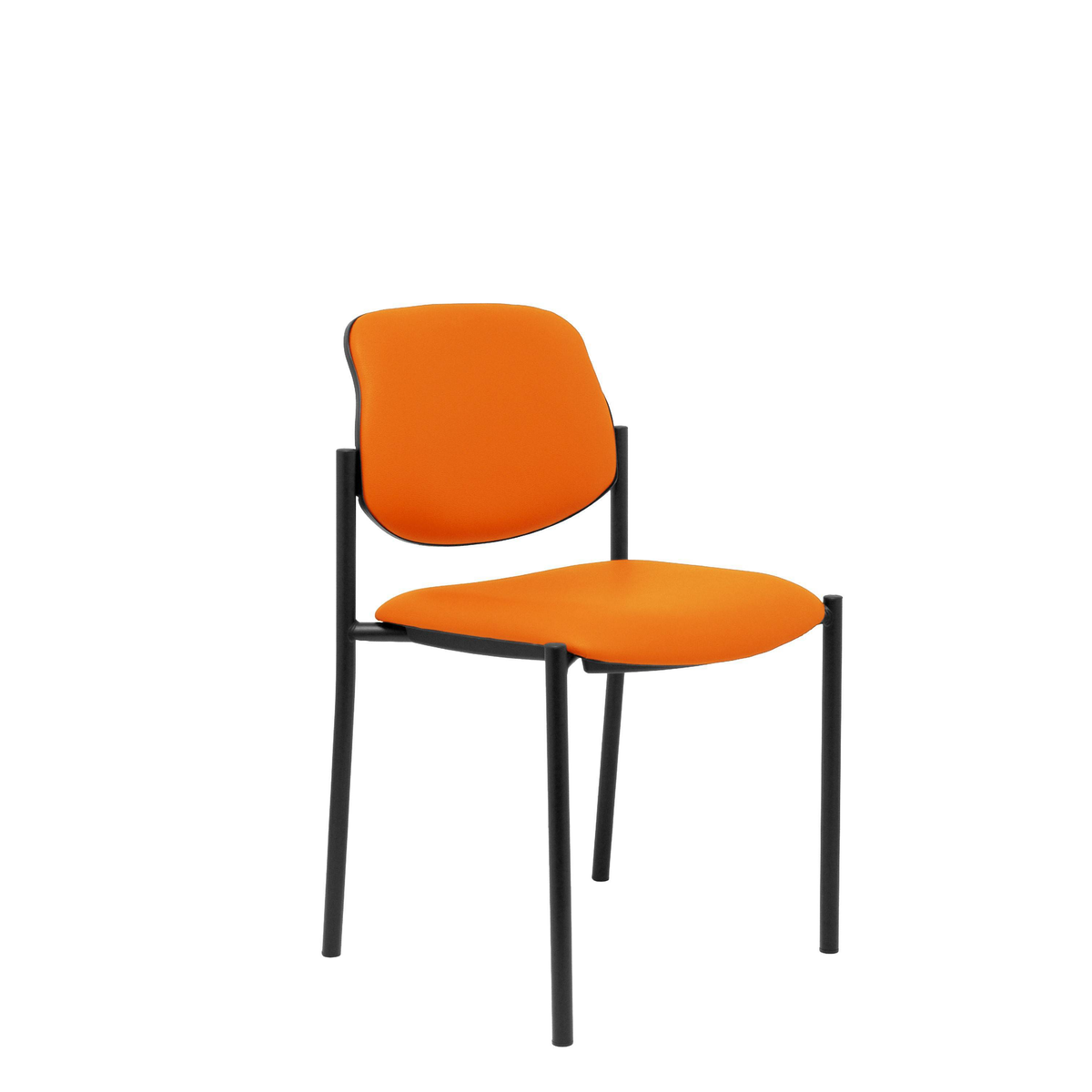 Silla de oficina Piqueras y Crespo Styl Similpiel - Chasis negro - Naranja