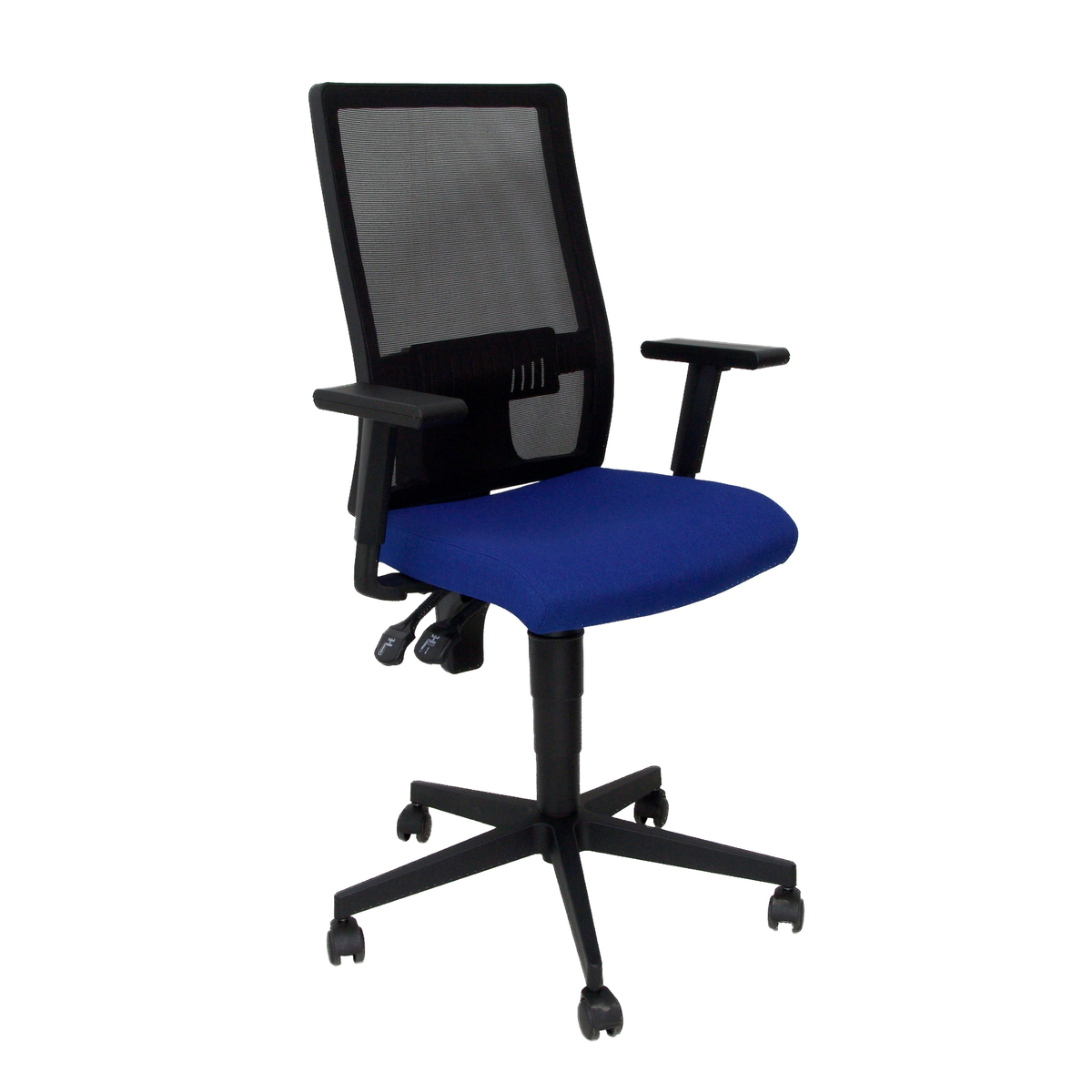 Silla de oficina Piqueras y Crespo Taktik Malla + Aran + Bali - Negro / Azul