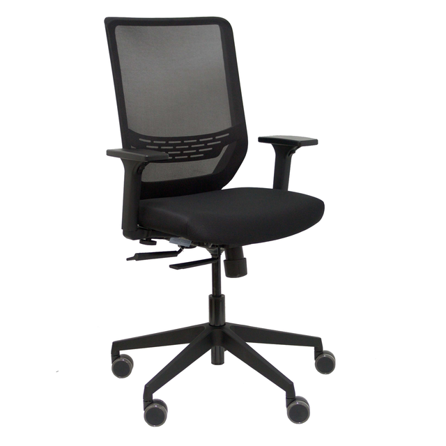 Silla de oficina Piqueras y Crespo To Sync Work Malla - Ruedas parquet - Negro