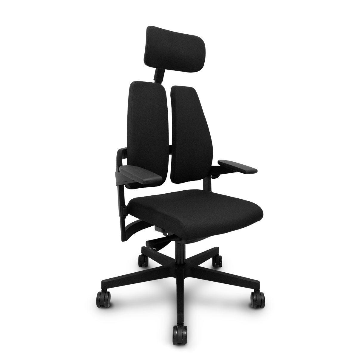 Silla de oficina Piqueras y Crespo Xilium - Sincro con traslack · Brazos 3D · Cabecero - Negro