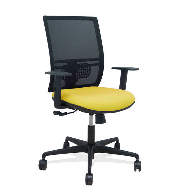 Silla de oficina Piqueras y Crespo Yunquera Malla + Bali - Ref. fabricante 400SM840B100B10B68R65 - Amarillo