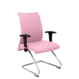 Sillón de oficina Piqueras y Crespo Albacete Confidente Patin - Ref. fabricante 208CPBALI710 - Rosa