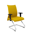 Sillón de oficina Piqueras y Crespo Albacete Confidente Patin - Ref. fabricante 208CPBALI100 - Amarillo