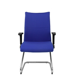 Sillón de oficina Piqueras y Crespo Albacete Confidente Patin - Ref. fabricante 208CPBALI100 - Azul