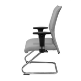Sillón de oficina Piqueras y Crespo Albacete Confidente Patin - Ref. fabricante 208CPBALI100 - Gris Claro