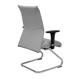 Sillón de oficina Piqueras y Crespo Albacete Confidente Patin - Ref. fabricante 208CPBALI100 - Gris Claro