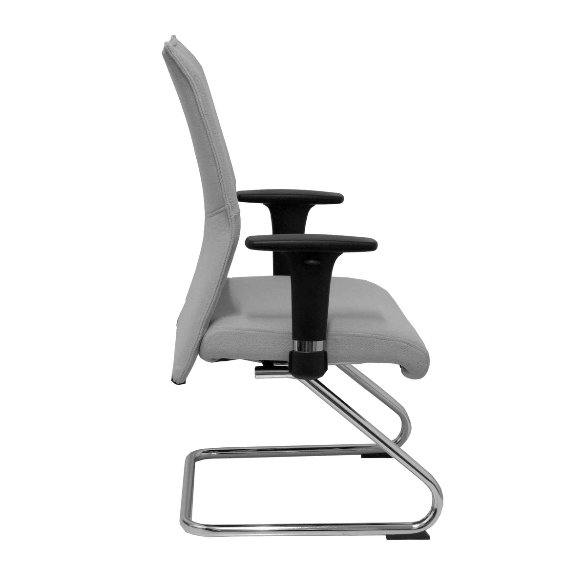 Sillón de oficina Piqueras y Crespo Albacete Confidente Patin - Ref. fabricante 208CPBALI100 - Gris Claro
