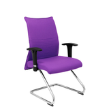 Sillón de oficina Piqueras y Crespo Albacete Confidente Patin - Ref. fabricante 208CPBALI100 - Lila