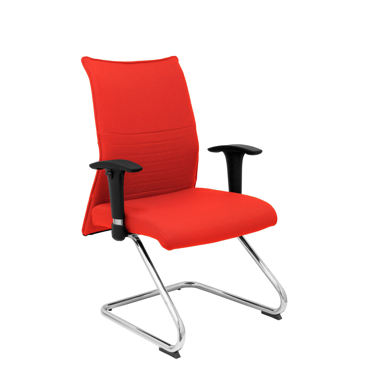 Sillón de oficina Piqueras y Crespo Albacete Confidente Patin - Ref. fabricante 208CPBALI100 - Rojo