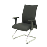 Sillón de oficina Piqueras y Crespo Albacete Confidente Patin Piel - Negro