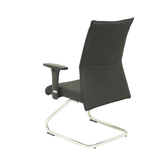 Sillón de oficina Piqueras y Crespo Albacete Confidente Patin Piel - Negro