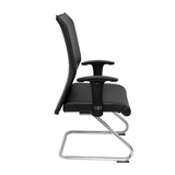Sillón de oficina Piqueras y Crespo Albacete Confidente Patin Similpiel - Negro