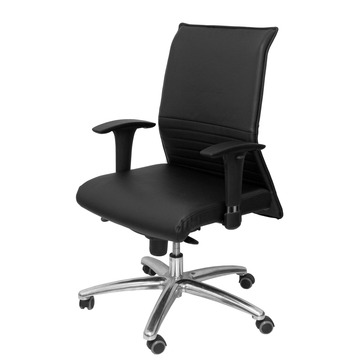 Sillón de oficina Piqueras y Crespo Albacete Confidente Similpiel - Ref. fabricante 207SSPBL - Negro