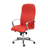 Sillón de oficina Piqueras y Crespo Caudete Piel - Ref. fabricante 115DBPIELRJ - Rojo